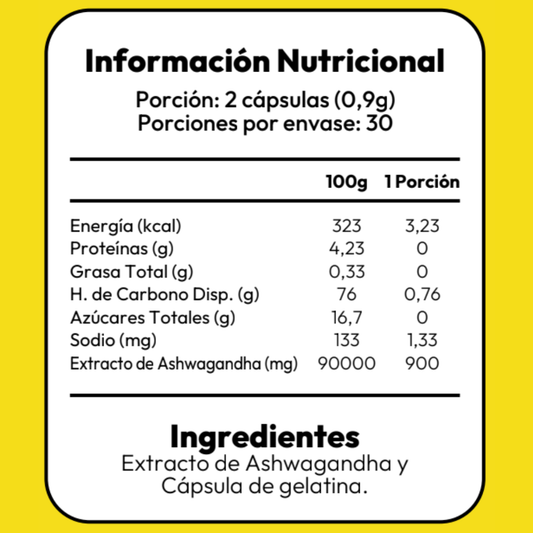 Ashwagandha - 60 Capsulas