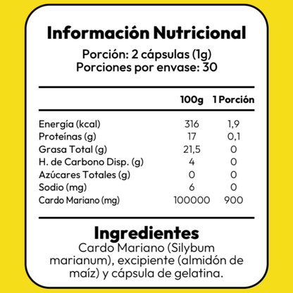 Cardo Mariano - 60 Capsulas