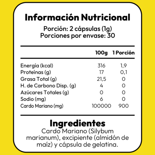 Cardo Mariano - 60 Capsulas