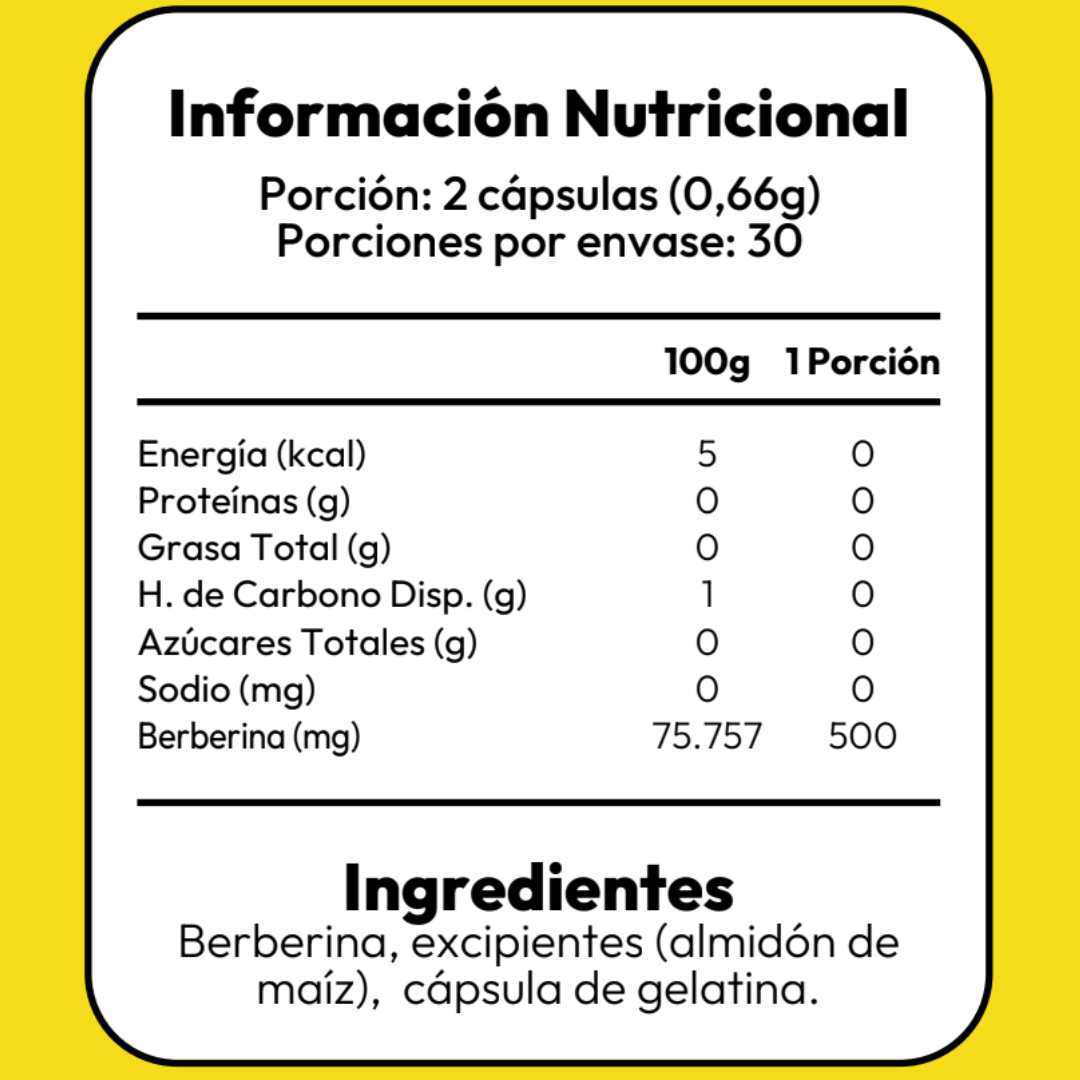 Berberina - 60 Capsulas