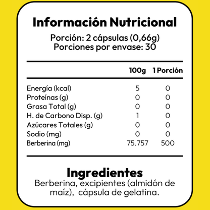 Berberina - 60 Capsulas