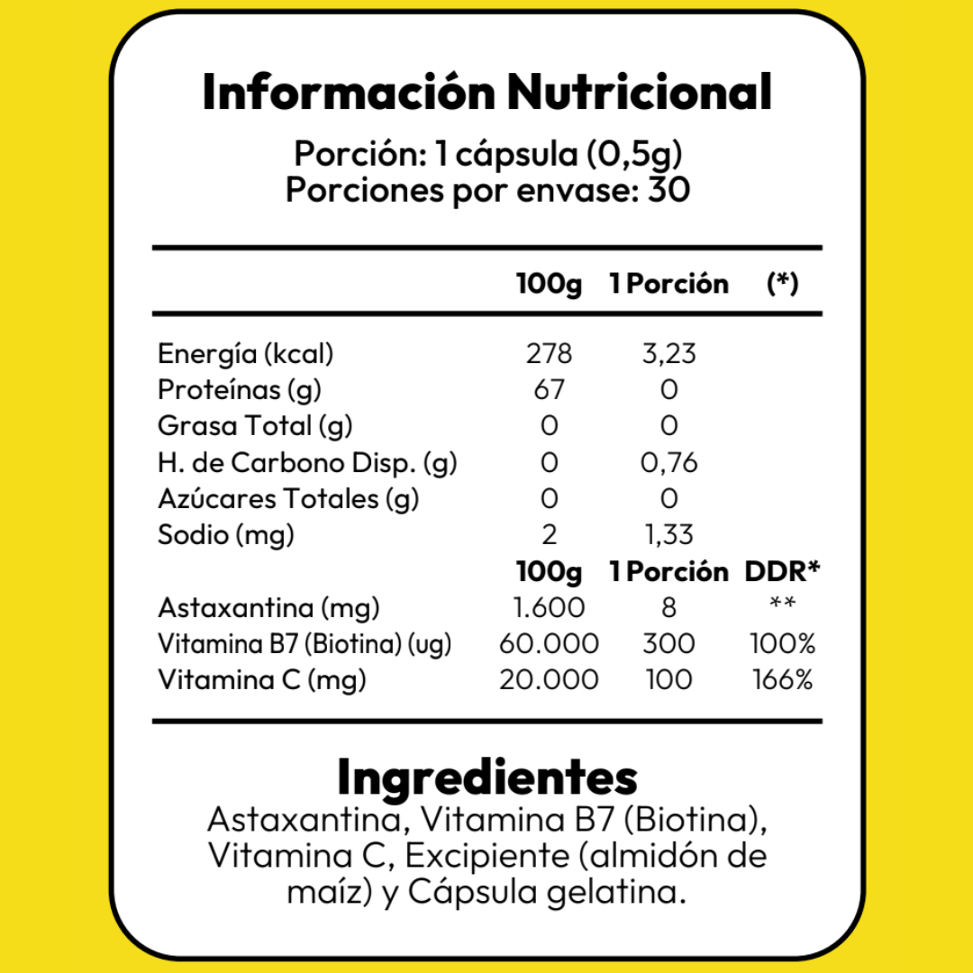 Astaxantina - 30 Capsulas