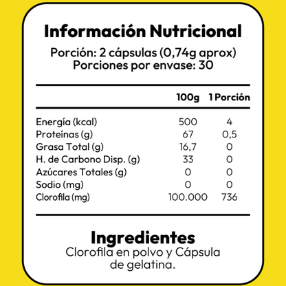 Clorofila - 60 Capsulas