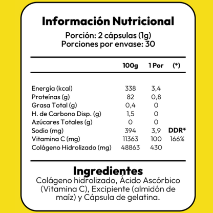 Colageno + Vitamina C - 60 Capsulas