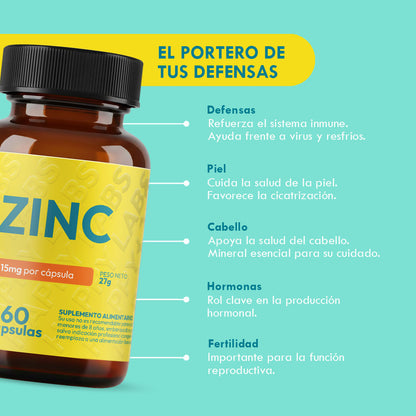 Zinc - 60 Capsulas